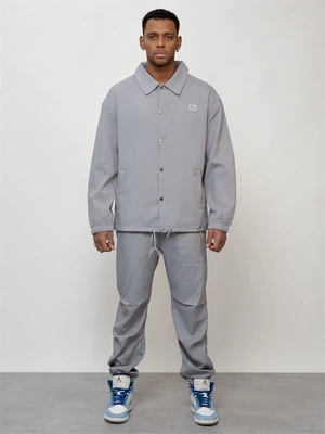 Спортивный костюм мужской модный серого цвета 15010Sr 938172118