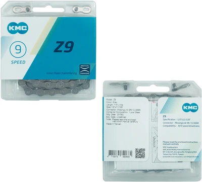 Цепь KMC Z9 RB, 9 скоростей, 114 звеньев 1092150772
