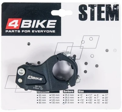 Вынос 4Bike TDS-AL-408, L:50, R:+30°, 31.8 мм. 1965209645