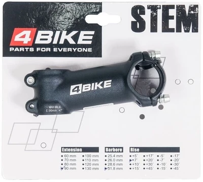 Вынос 4Bike TDS-D507A, L:90, R:+7°, 31.8 мм. 1948479141