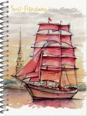 Блокнот для зарисовок SKETCHBOOK А5 с жесткой обложкой 60л. "Алые паруса" 729349145
