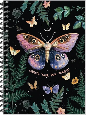 Блокнот для зарисовок SKETCHBOOK А5 с жесткой ламинированной обложкой 60л. ВОЛШЕБНЫЙ ЛЕС. НОЧНАЯ БАБОЧКА 1878368137