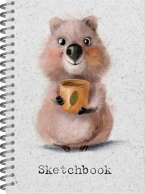 Блокнот для зарисовок SKETCHBOOK А5 с жесткой ламинированной обложкой 60л. КУОКА КОФЕМАН 701610504