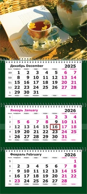 Календарь трехсекционный "ПРЕМИУМ" на 2026 год, "Отдых в полдень" 185943479