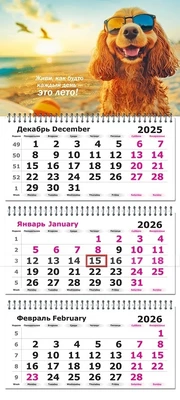 Календарь трехсекционный на 2026 год, "Отпускное настроение" 754408731