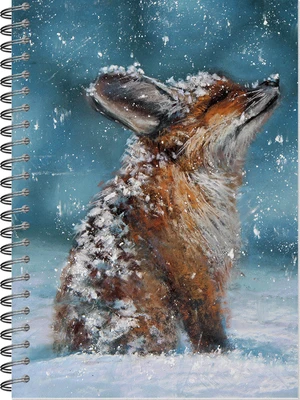 Блокнот для зарисовок SKETCHBOOK А5 с жесткой ламинированной обложкой 60л. "Снежный лисенок" 1185246813