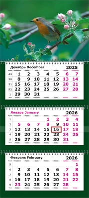 Календарь трехсекционный "ПРЕМИУМ" на 2026 год, "Малиновка" 296217489