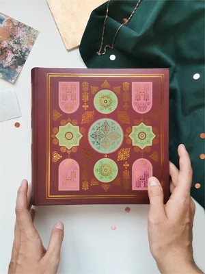 Фотоальбом на 200 фото 10х15 см, бум. листы , книж. переплет padishah pattern Шах 1439726783