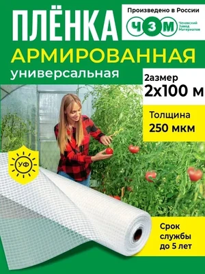 Пленка армированная универсальная 250 мкм, 2х100 м 1305341737
