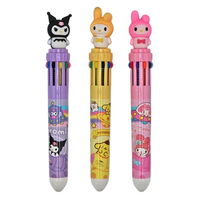 78640 Ручка шариковая автоматическая Kuromi and friends, 10-цветная, 0,7 мм, 4 цвета в ассортименте 1988915701