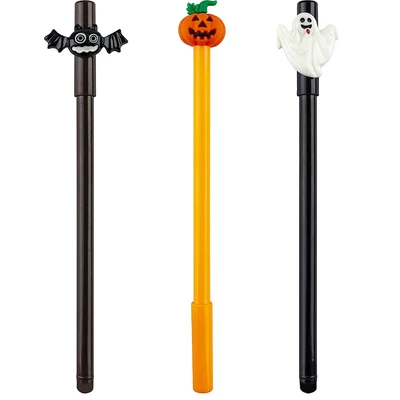 81864 Шариковая ручка Halloween синяя 0.7 мм, 3 дизайна в асстименте (летучая мышь, тыква, привидение), в шоубоксе 1453510555
