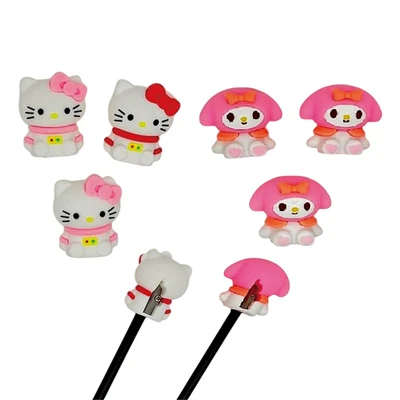 78474 Точилка пластиковая Hello kitty and friends без контейнера, 1 отверстие, 3 вида в ассортименте, в друме 1058821482