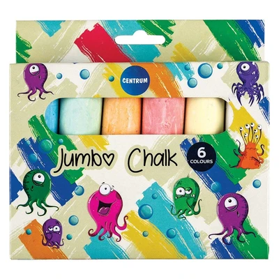 82426 Мелки цветные JUMBO, 6 шт, длина 105мм, диаметр 24мм 15896019
