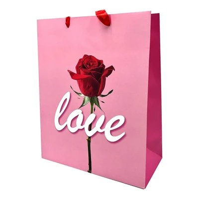 72839 Пакет ламинированный Love, 26*32 см, 210 гр/м2, ленточные ручки 1270862766
