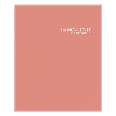 77238 Тетрадь коралловая "Ты мои 10/10", А5 на кольцах со сменным блоком в клетку, 80л 1697700586