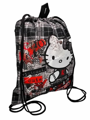 73735 Мешок для обуви Hello Kitty, 1 отделение, 350*430 мм, полиэстер, петля для подвеса, карман с молнией на оборотной стороне 2012716093