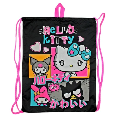 77879 Мешок для обуви Hello Kitty&friends, 1 отделение, размер 370*470 мм, петля для подвеса, полиэстер, 210 ден 1496651482