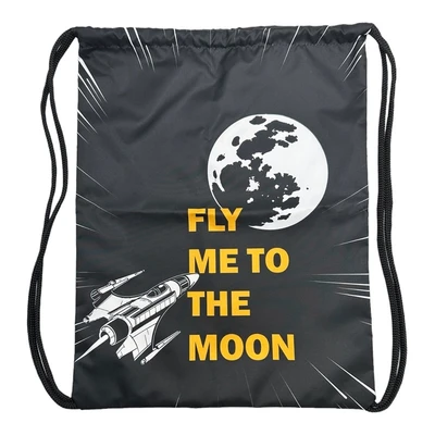 73765 Мешок для обуви Fly me to the moon, 1 отделение, размер 370*470 мм, петля для подвеса, полиэстер, 210 ден 68466789
