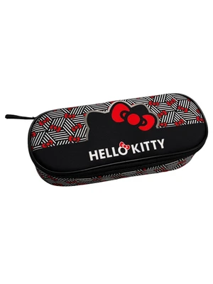 73868 Пенал корпусный овальный Hello Kitty, внутри откид планка, р-р 225*90*50 мм, полиэстер 210 ден 1016781668