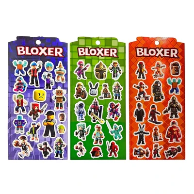 78608 3D наклейки Bloxer 10*22 см, 3 дизайна в ассортименте 550548363