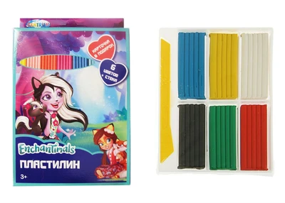 88615 Пластилин 6 цветов "Enchantimals", картинка "Enchantimals", 120 гр, стека пластиковая, картонная упаковка с европодвесом 1269868069