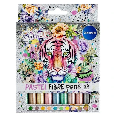 81320 Фломастеры 10 цветов JUMBO PASTEL GLITTER 967282606