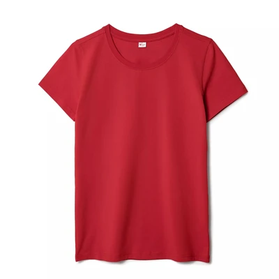 Футболка женская T-bolka Stretch Lady, темно-красная 1097610431
