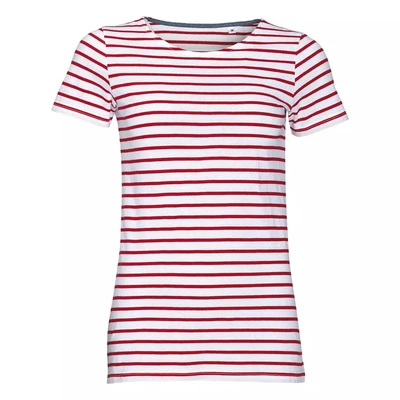 Футболка Miles Women белая с красным 1551852477