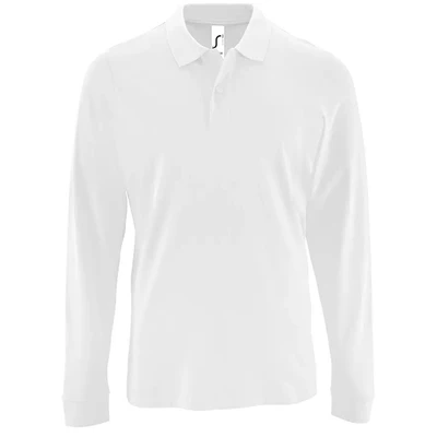 Рубашка поло мужская с длинным рукавом Perfect LSL Men, белая 1917855560