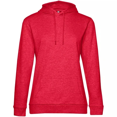 Толстовка с капюшоном женская Hoodie, красный меланж 1294843481