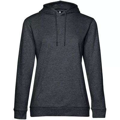 Толстовка с капюшоном женская Hoodie, серый меланж (антрацит) 560154131