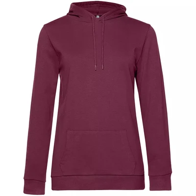Толстовка с капюшоном женская Hoodie, бордовая 472680291