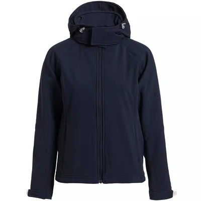 Куртка женская Hooded Softshell темно-синяя 371029828