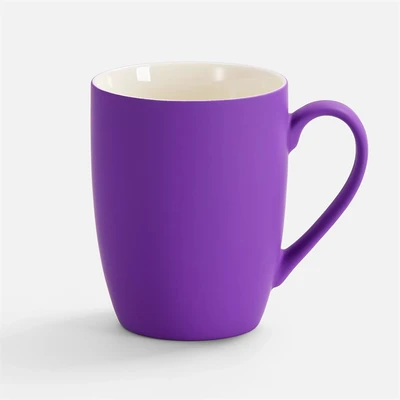 Кружка Good Morning с покрытием софт-тач, ver.2, фиолетовая 1255478453