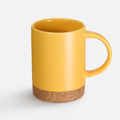 Кружка с пробковой подставкой Corky, желтая 1187219529