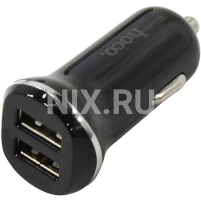 Зарядка USB-устройств от "прикуривателя" автомобиля HOCO Z1 Black 1430584959