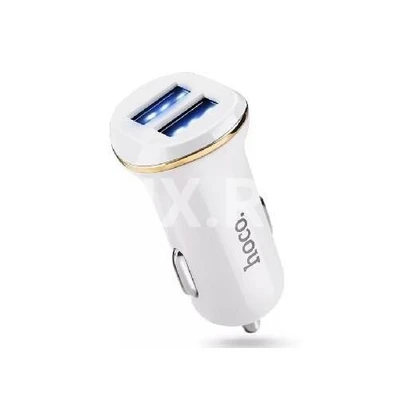 Зарядка USB-устройств от "прикуривателя" автомобиля HOCO Z1 white 889826656