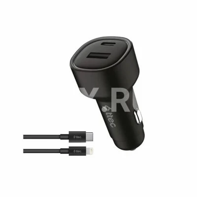 Зарядка USB-устройств от "прикуривателя" автомобиля TTEC SmartCharger Duo PD 48W Car Fast Charger USB-C+USB-A 1459914093