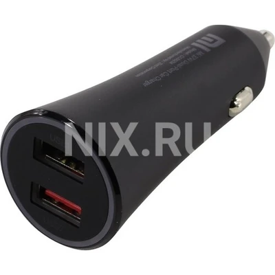 Зарядка USB-устройств от "прикуривателя" автомобиля Xiaomi Mi 37W Dual Port Car Charger CC06ZM Black 1542475861