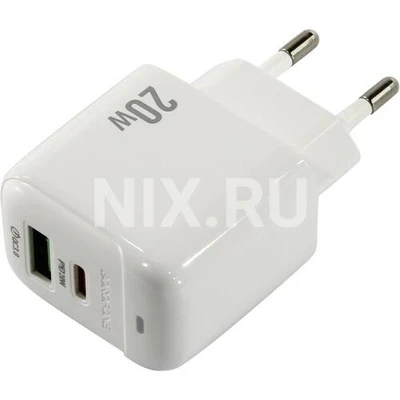 Зарядка USB-устройств от 220В BOROFONE BAS44A White USB Type A "мама", USB Type C "мама" (20 Вт) 1952778983