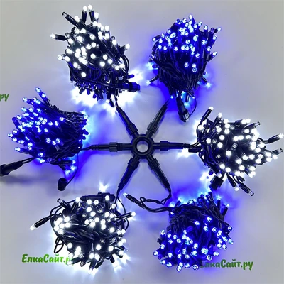 Комплект освещения на Елку 4 м. Классик Синий/Белый 500 led ЕлкаСайт 2092007854