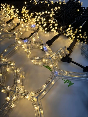 Комплект освещения на Елку 4 м. Велана 500 led, 8 Снежинок 40 см. ЕлкаСайт 528301535