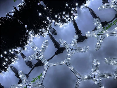 Комплект освещения на Елку 4 м. Звездное Небо 500 led, 8 Снежинок 40 см. ЕлкаСайт 76348388