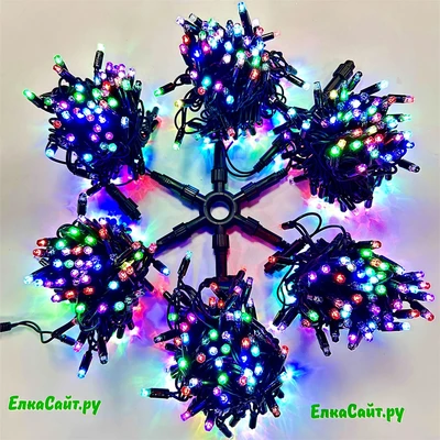 Комплект освещения на Елку 4 м. Премиум Хамелеон RGB 1000 led ЕлкаСайт 1876628246