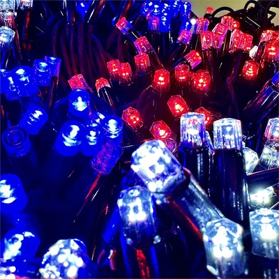 Комплект освещения на Елку 4 м. Премиум Красный/Белый/Синий 1000 led ЕлкаСайт 916673797