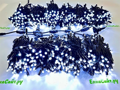 Комплект освещения на Елку 6 м. Классик Белый 1100 led ЕлкаСайт 857829961