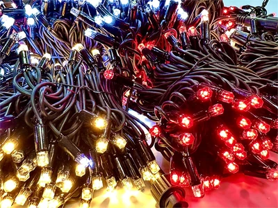 Комплект освещения на Елку 10 м. Премиум Красный/Белый/Теплый 6400 led ЕлкаСайт 1684820922