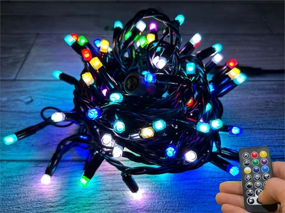 Гирлянда нить уличная 10м. 100 диодов SMART RGB, пульт, черный каучук - CMR-100522H IP65 CEIMAR 2048295827