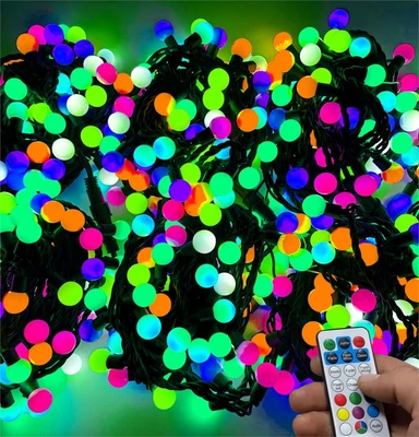 Гирлянда нить уличная 50 м. 400 диодов SMART RGB (шар 2,3 см.), пульт, черный каучук, IP65 - 50-Q523H CEIMAR 1655461737