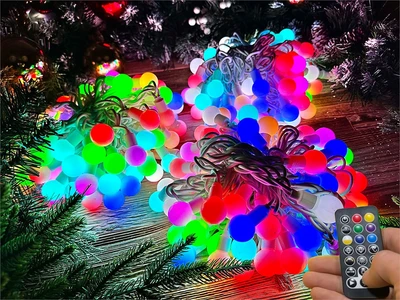 Гирлянда нить уличная 30 м. 240 диодов SMART RGB (шар 2,3 см.), пульт, белый каучук, IP65 - 30-Q525B CEIMAR 860144170